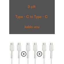 Cleo Cases Tarzını Yansıt 3 Çift Type-C To Type-C Şarj Kablo Ucu Koruyucu