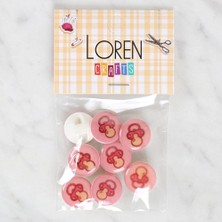 Loren Crafts 8'li Emzik Düğme - 1007