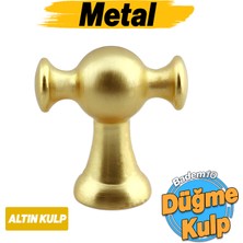Badem10 Manolya Mat Altın Kulp Düğme Tek Vidalı Çekmece Kulbu Kulpları Mutfak Mobilya Dolabı Dolap Kulpu