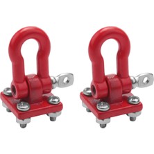 Metal Tırmanma Römork Çekme Kancası Kanca Toka, Vinç Pranga Aksesuarı 1/10 Ölçekli Rc Paletli Kamyon D90 SCX10 Tırmanma Araba, Kırmızı (Yurt Dışından)