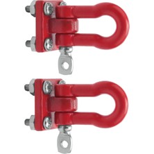 Metal Tırmanma Römork Çekme Kancası Kanca Toka, Vinç Pranga Aksesuarı 1/10 Ölçekli Rc Paletli Kamyon D90 SCX10 Tırmanma Araba, Kırmızı (Yurt Dışından)