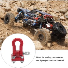Metal Tırmanma Römork Çekme Kancası Kanca Toka, Vinç Pranga Aksesuarı 1/10 Ölçekli Rc Paletli Kamyon D90 SCX10 Tırmanma Araba, Kırmızı (Yurt Dışından)