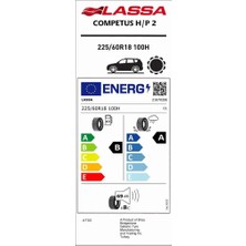 Lassa 225/60 R18 100H Competus H/P 2 Suv Yaz Lastiği ( Üretim Yılı: 2024 )