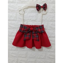 Eylülce Butik Kırmızı Ekose Fiyonklu Etek (29 Ekim-23 Nisan Kutlamalarında Toplu Şekilde De Tercih Edebilirsiniz)