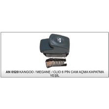 Cam Kaldırma Anahtarı Yeşil) 6 Pin Renault Kangoo-Megane I-Clıo