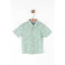 Rahat Kısa Kol Yazlık Desenli Modern Hafif Kumaş Günlük ve Özel Günlük Erkek Çocuk Gömlek