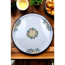 İnci Emaye 70 No Emaye Sini Sofra, Yemek Sunum Tepsi, Yer Sofrası Çinko ~68 cm