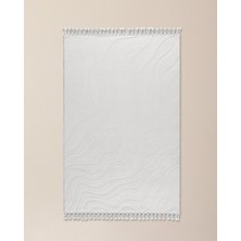 Madame Coco Pluie Beyaz Rölyef Halı 150 x 230 cm Modern Tema ile Kullanışlı ve Zarif