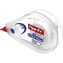 Tipp-Ex | Mini Pocket Mouse Şerit Silici, 5 mm x 6 M, Yırtılmaya Dayanıklı Plastik Bant, Anında Yazma