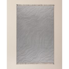 Madame Coco Pluie Rölyef Halı - Gri - 190x290 cm