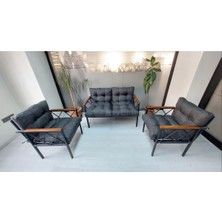Adım Shops Balkon-Bahçe-Kafe Çay Seti Koltuk Oturma Takımı-Oturma Grubu Miami