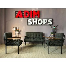 Adım Shops Balkon-Bahçe-Kafe Çay Seti Koltuk Oturma Takımı-Oturma Grubu Miami