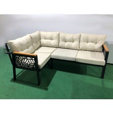 Melisa 2 2 Köşe Yön Değiştirilebilir Koltuk Takımı Balkon-Bahçe-Kafe-Çay Seti Mutfak Köşe