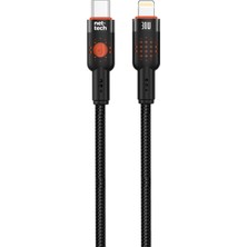 Nettech NT-DC33 30W Plastik 100 cm Type-C To Lightning Şarj ve Data Kablosu