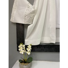Divitin Tasasım Dantel Detaylı Müslin Kimono