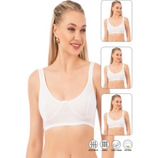 Özkan Underwear 0564 3'lü Paket Ribana Boş Kap Balensiz Yarım Sütyen