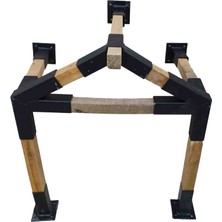 Takmatik Mrc Takmatik Ahşap kapı gölgelik Çatı Çardak Pergola 5x5cm Duvar Montaj Aparatı Seti 30 Derece Demir Bağlantı Braket Bungalov Bahçe Ev