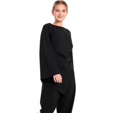 Asimetrik Alt Üst Takım Örme Poliviskon