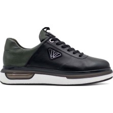 Voyager M057 Hakiki Deri Erkek Sneaker Siyah