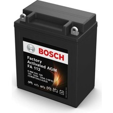 Bosch 12V 12 Ah Motosiklet Aküsü Agm 125 A (En) (134*81*160) (YB12AL-A2)