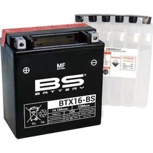 BS BATTERY 12V 14.7 AH MOTOSİKLET AKÜSÜ 230 A (EN) (150*87*161) (BTX16-BS) (TERS)