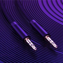 Aux To Aux 3.5mm 2 Metre Örgü Kablo Iphone Samsung Xiaomi Huawei Uyumlu Müzik Ses Aktarıcı Aksesuar