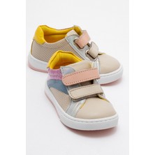 Mnpc Kız Çocuk Bej Hakiki Deri Anatomik Günlük Ayakkabı