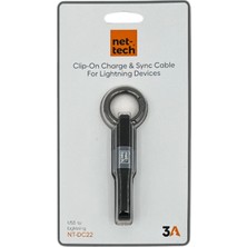 Nettech NT-DC22 3A Plastik 20 cm Lightning Şarj ve Data Kablosu