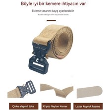 Otopass Taktik Kemer Çinko Alaşımlı Kobra Toka Naylon Kemer Tuval Erkekler Kemer (Yurt Dışından)