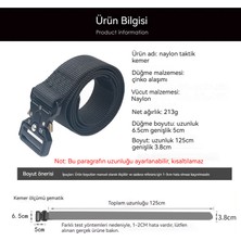 Otopass Taktik Kemer Çinko Alaşımlı Kobra Toka Naylon Kemer Tuval Erkekler Kemer (Yurt Dışından)