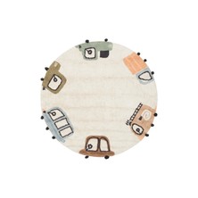 Eko Halı Cotton Bone CBN15 Multy Xxw Yuvarlak Yıkanabilir Kaymaz Tabanlı Natural Pamuk Çocuk Halısı