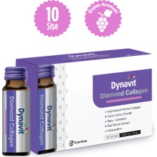 Dynavit Diamond Collagen 10'lu Şişe - Hidrolize Peptit Tip-1 Balık Kolajeni, Kamu Kamu Tozu, Beta Karoten