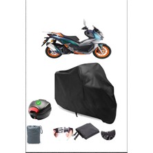Breen Arora Max-T Easy Arka Çanta Uyumlu Siyah Motosiklet Branda Su Geçirmez Dayanıklı Kumaş