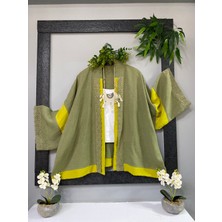 Keten Bohem Dantel Detaylı Kimono