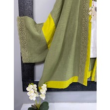 Keten Bohem Dantel Detaylı Kimono