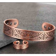 Ekinoksen %100 Saf Bakır Manyetik Erkek Bileklik ve Yüzük