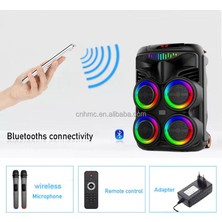 WGY-8888 4x8 Inç Taşınabilir Bluetooth Hoparlör – Ekstra Bas, Dahili Amfi, Mikrofonlu ve Rgb Işıklı