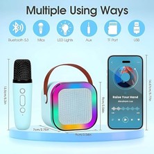 K12 Taşınabilir Bluetooth Hoparlör – Mikrofonlu ve Rgb Işıklı