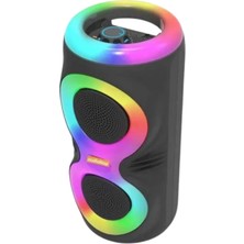 MS-3637BT Işıklı Bluetooth Hoparlör  – Çift 4 Inç, Mikrofonlu, Taşınabilir