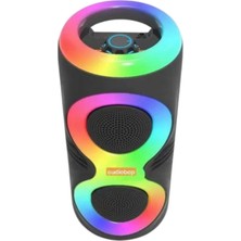 MS-3637BT Işıklı Bluetooth Hoparlör  – Çift 4 Inç, Mikrofonlu, Taşınabilir