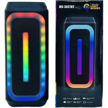 MS-3627BT Taşınabilir Bluetooth Hoparlör – Çift 4 Inç, Rgb Işıklı, Mikrofonlu