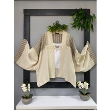 Divitin Özel Tasarım Müslin  Keten Bohem Kimono