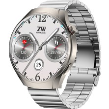 ZeitWatch X6 Metal Silver 54 mm Akıllı Saat Uyku Şeker Tansiyon Takibi