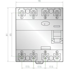Sigma 4X40A 300MA Kaçak Akım Rölesi 4 Kutuplu 40 Amper