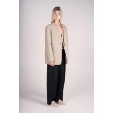 Fermuar Detaylı Blazer Ceket