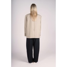 Fermuar Detaylı Blazer Ceket