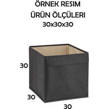 Homy Stay Gıraffe Desenli Kapaksız Çok Amaçlı Düzenleyici Oyuncak Saklama Kutusu 30 x 30 x 30