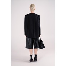 Fermuar Detaylı Blazer Ceket