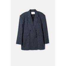 Kendinden Çiçek Desenli Blazer Ceket