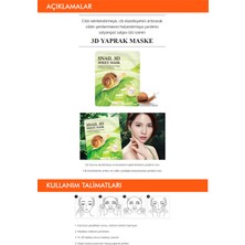 MISSHA Salyangoz Salgısı Özü İçeren Nemlendirici 3D Yaprak Maske Snail 3D Sheet Mask
